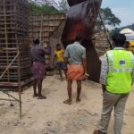 23.12.20-Reinforcement checking for Precast Box Culvert at KM 45+770 LHS casting yard...